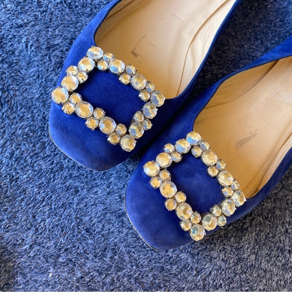 KATE SPADE Norella Suede Ballet Flats with Rhinestone Buckles - Picture 4 of 13